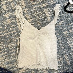 white tank crop top